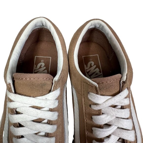 Vans Old Skool Womens sz 6 Stackform Wedge Burro Tan Brown Suede Skate Sneakers - Picture 7 of 10